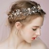 Deniferymakeup Bridal Silver Gold and Rose Gold Crystal Hair Vine