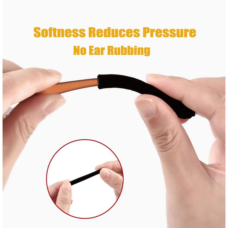 Yauende Soft Knitting Cotton Glasses Ear Cushion, Eyeglasses Temple Tips