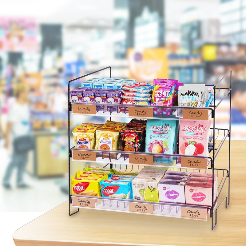 WWN Black 3-Tier Candy Display Rack 24 * 23 *