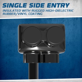 OHLECTRIC Insulated Wire Connector 1 Port Single Side Entry for 1/0-14 Wire Range Lugs with 3/16 Hex Screw, Pre-Filled with Oxide Inhibitor - Wire Connectors, Electrical Connectors, Wire Tap