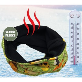 HECKBO Children's Beanie Hat & Scarf, Tube Scarf Set, for Girls and Boys, 95% Cotton, Autumn, Spring, Winter, Jungle