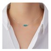 Dainty Turquoise Crystal 925 Sterling Silver Choker Collar Necklace and Women Spiritual Healing Crystal Stone December Birthstone Necklace Box Chain Jewelry Gift for Women Young Lady