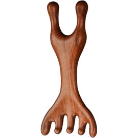 Sandalwood Comb for Women, Sandalwood Deer Antlers Comb, Wooden Deer Antlers Nasal Scraper, Fashionable Antlers Wide Tooth