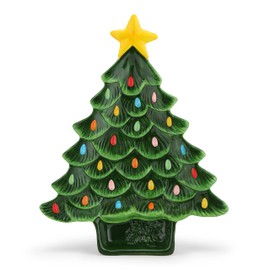 Mr. Christmas 14.25'' Tree Platter with Dip Section - Green