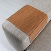ABACHI WOOD Natural Wood Sofa Tray Heat Resistant Drink Snack