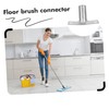Healvian 3pcs Metal Broom Handle Bracket Extension Pole Adapter Broom