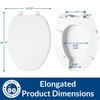 BEMIS 175 Commercial Open Front Plastic Toilet Seat, Heavy Duty