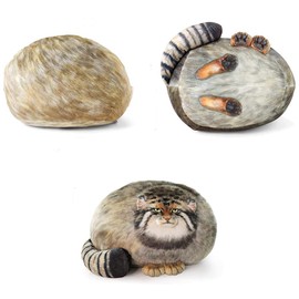 Cat Plush Body Pillow, 16 inch Cute Stuffed Animal Sleep Pillow, Soft Cat Plush Toy Decorative Pillow Doll, Cozy Plush Toy Gift for Kids, Girls, Boys, Girlfriends Cat Lovers (Prairie Cat)