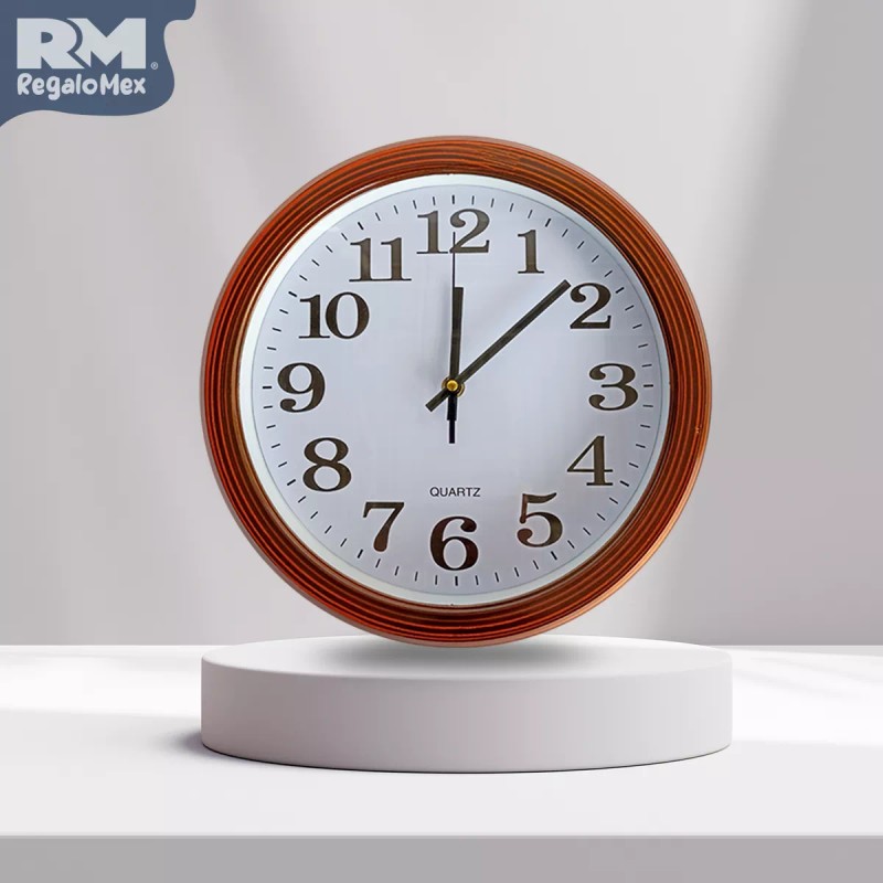 Rm Regalomex Reloj Análogo De Pared Plástico Con Cuarzo