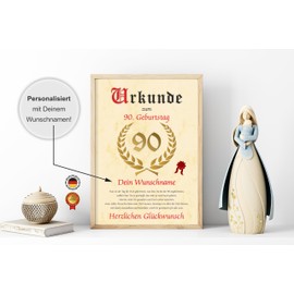 Persönliche Urkunde zum 90. Geburtstag Geschenkidee Geburtstagsurkunde Jahrgang 1935 Geschenk Frauen Männer 90 Jahre Geburtstagsgeschenk Geburtstagskarte personalisiert