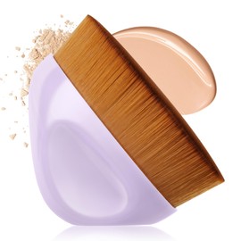 LOPHE Self-tanning brush, large foundation brush with soft bristles, self-tanning brush, large body brush for face and body, blush, make-up, bronze (purple)