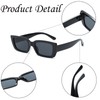 YAMEIZE Sunglasses Women Vintage Retro Trendy Rectangle UV400 Protection Rave