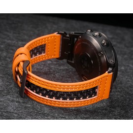 torbollo QuickFit 22mm Watch Band for Garmin Fēnix 8 47mm/Fēnix E 47 mm/Epix Pro 47 mm/Forerunner 965,Top Grain Leather & Nylon Breathable Mesh Design