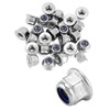 QWORK® 25PCS M6 Lock Nut with Nylon Insert - 304