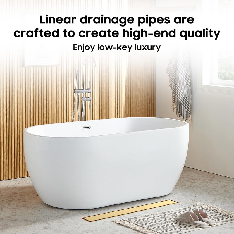 DLONE Linear Shower Drain | 32" AISI 304 Stainless Steel