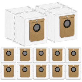 (12 Pack) L50 L60 Dust Bags Replacement Compatible With eufy L60/ L60 Hybrid/ L60 SES/ L50 SES/ L50 Series Self Empty Station, Robot Vacuum Disposable Bags, Filter Bags