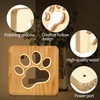 CooPark Dog Paw Wood Bedside Lamp, 3D Optical Cute Puppy