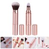 Ipetboom Travel Makeup Brush Set 3pcs Retractable Blush Brushes for