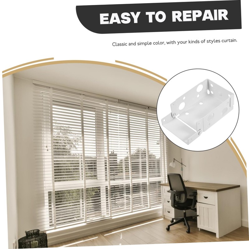 ULTECHNOVO 6Pcs Low Profile Blinds Brackets Window Blinds Headrail Holder