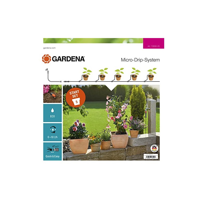 GARDENA Starter Set Pots S: The practical Micro-Drip-System Starter Set