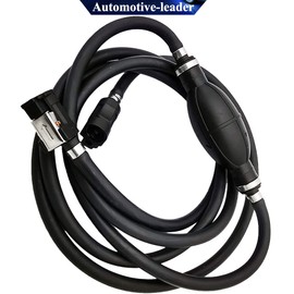 Automotive-leader Fuel Line Assembly Hand Pump Fuel Pump Rubber & Aluminum Motorcycle Hand Primer Pump Fits for Boats/RVs/Tractors/Caravans 6mm 1/4"