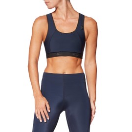 CW-X Women's Xtra Support Impact Sports Bra, Minimizes Bounce for Running and High Intensity Interval Training, True Navy, 34D
