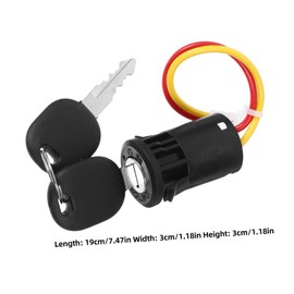 Totority Electric Key Switch for Electric Cars Toggle Switch for Vehicles Durable and Secure Compatible with Various Models