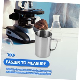 Garneck Experimental Measuring Cup Scale Measuring Cup Laboratory Measuring Cup Laboratory Cup Measuring Tool Stainless Steel Measuring Cup Laboratory Beaker Stainless Steel Beaker