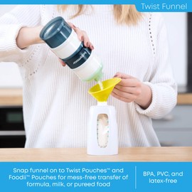 Kiinde Twist Pouch System 2-Piece Funnel Set for Breast Milk, Formula, Baby Food