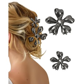 HAIMEIKANG 2 PCs Metal Gold Shell Hair Claw Clips for Women - Fashion Seashell Hair Clips for Most Hairstyles, Such as Thick and Long Hair, Straight and Curly Hair