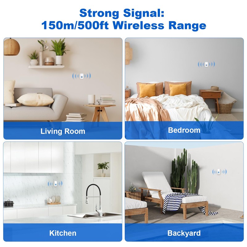 【No Battery Required】 Wireless Doorbell Waterproof, AURTEC Door Chime Kit