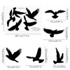 Lorzot 20 Pieces Bird Anti-Collision Window Stickers, Large Size Anti-Collision