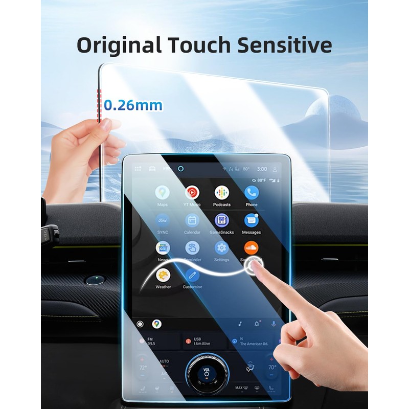 LANGBEAN Screen Protector for 2025 2024-2022 Ford Expedition King Ranch/King