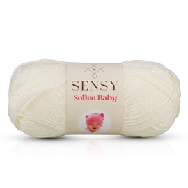 Sensy Softee Baby Yarn, 3.5 oz, 275 Yards, Gauge 3 Light (Creamy)