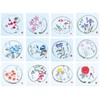 Daikoku Kogyo 3362315 "Commercial Use" Floral Paper Coasters Square Iris
