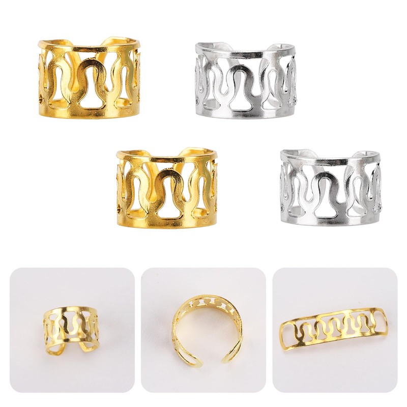 100 Pcs Dreadlock Beads Hair Jewelry for Braids Hair Rings