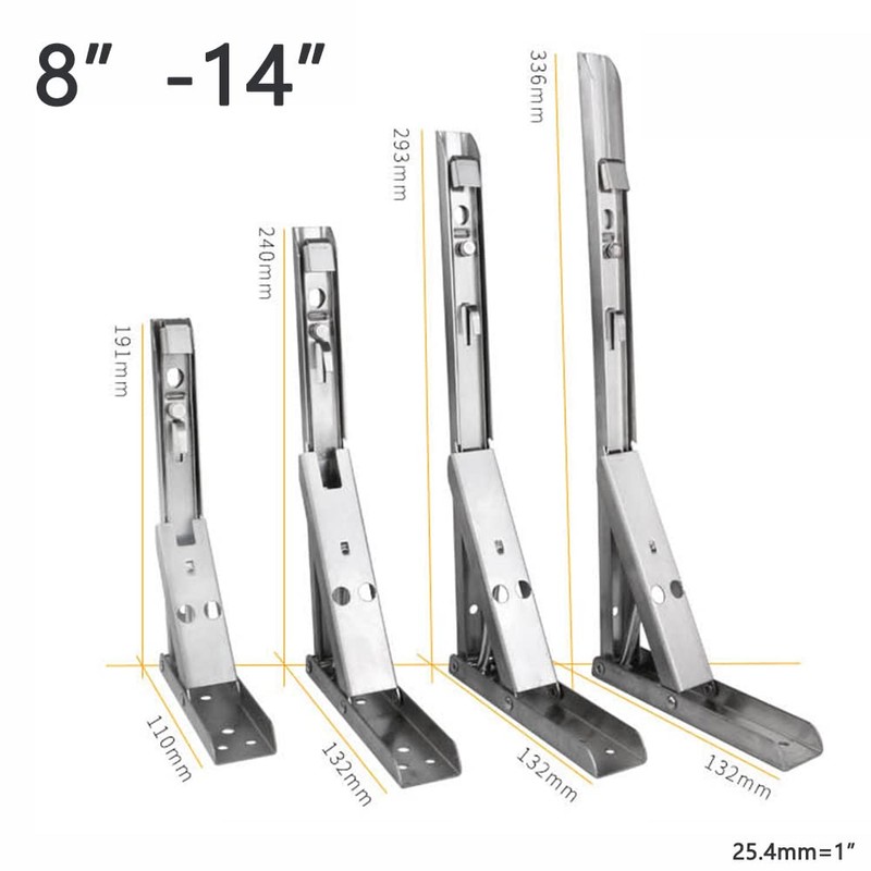 TopHomer Folding Shelf Brackets,Heavy Duty Metal Collapsible Triangle Shelf Bracket,