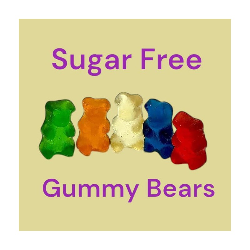 Klub Bulk Sugar-Free Gummi Bears Candy-1.5 lbs Delicious Fruit Flavor