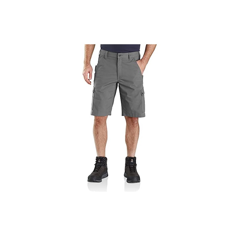 Carhartt Men's Rugged Flex Relaxed Fit Ripstop Cargo Short, Steel,