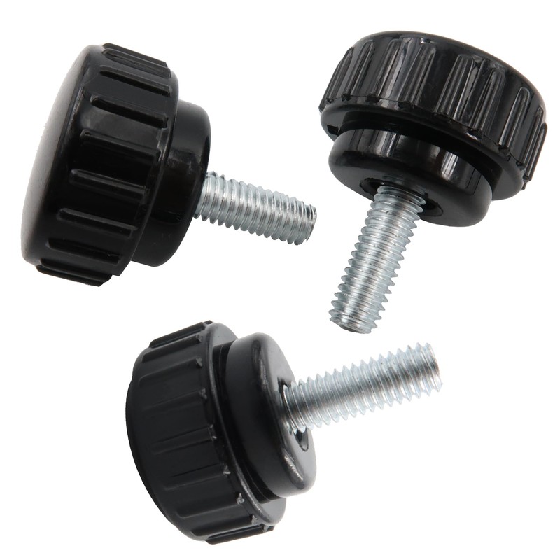 Runseaway 16PCS M6 x 10 mm Male Thread Round Knurled
