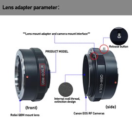 QBM-EOS R Lens Adapter Ring for Rollei SL 35 mm Lenses Compatible with EOS R-Mount Camera RF RP, QBM to EOS R Lens Adapter