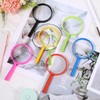 FNANJWQ 6 Pcs Kids Magnifying Glasses, 5X Colorful Portable Handheld