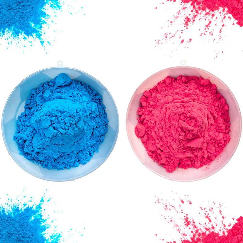 Gender Reveal Soccer Ball with Pink and Blue Powder