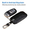 PORRASSO Car Key Case Genuine Leather Car Smart Key Chain