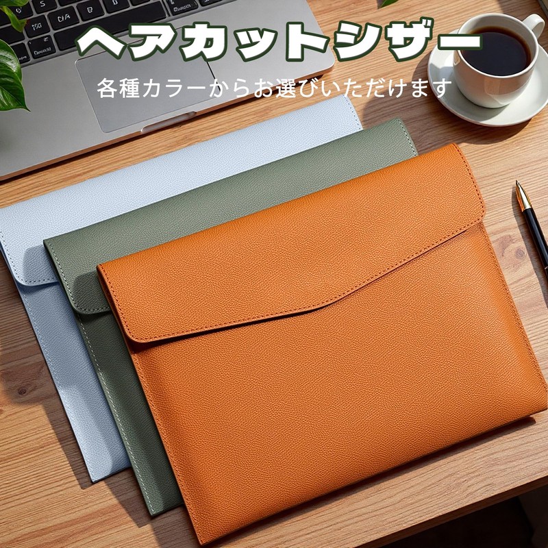 DEVENTORZ A4 File Folder, PU Leather, Document Case, Waterproof, Large