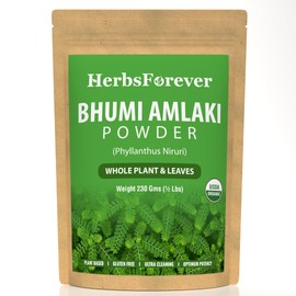 Herbsforever Bhumiamalaki Powder 230g Phyllanthus Niruri, Non-GMO, Plant-Based Formula for Liver Health and Effective Natural Detox