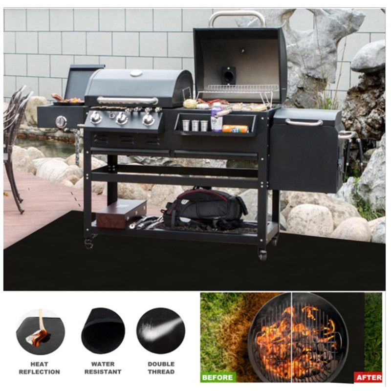 Fire Pit Mat Heat Proof Rectangle Mat for Outdoor Patio