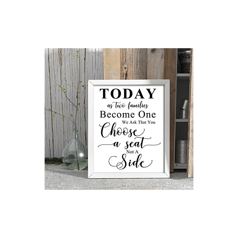 Darling Souvenir Choose A Seat Not A Side Wedding Party
