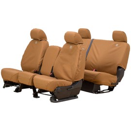Covercraft Carhartt SeatSaver Second Row Custom Fit Seat Cover for Select Jeep Wrangler Models - Duck Weave (Brown)