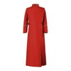 Men's Cassock Choir Long Cassock Minister Robe Clergy Pulpit Liturgical Church Robe 4 Colors (Red, M)